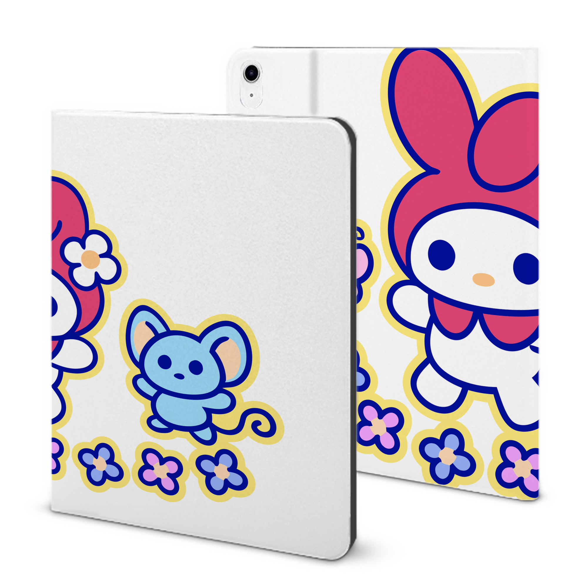 （画像用） Hello Kitty ハローキティ IPad ケース ブック型 PUレザー TPU 耐衝撃 軽量 薄型 ペン収納なし 全面保護 IPad 各モデル対応